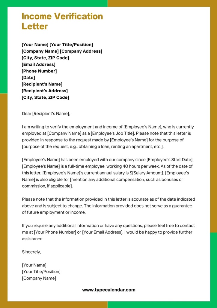 Verification Letters