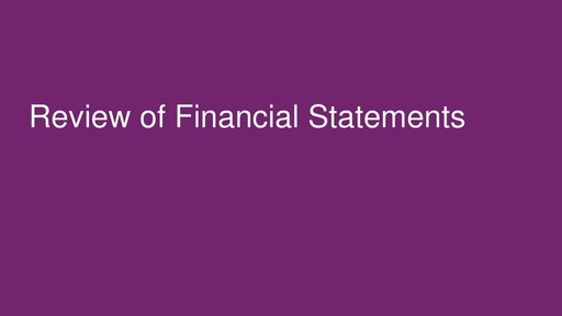 Review of Financial Statements
